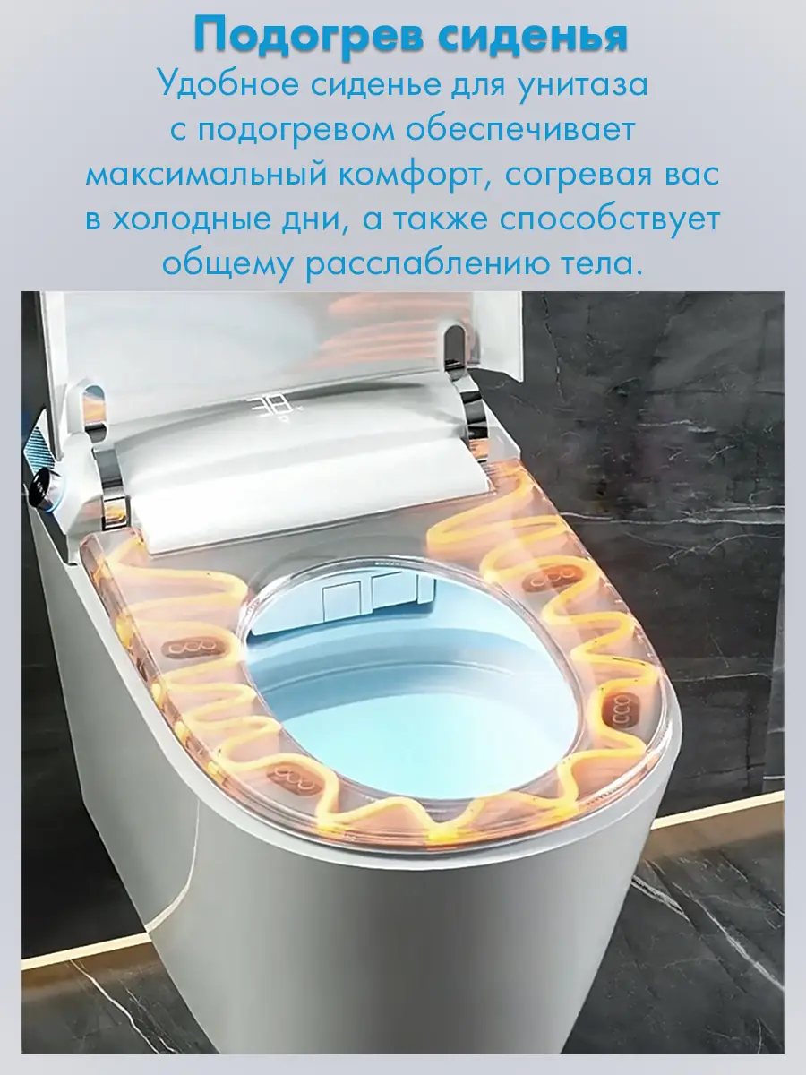 Смарт унитаз подвесной HAITEC HT-ESTPG01 с встроенным бачком автоматизированный Смарт унитаз подвесной HAITEC HT-ESTPG01 с встроенным бачком автоматизированный