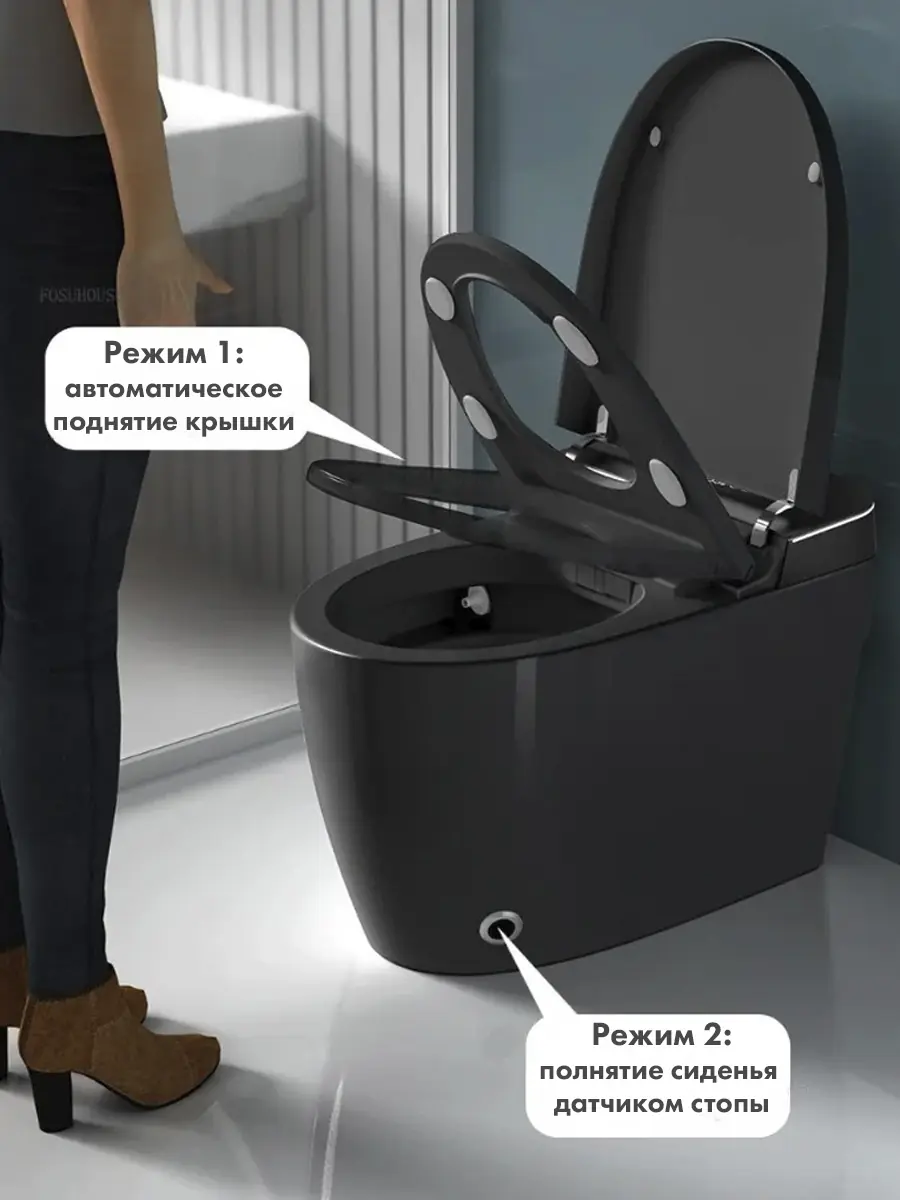 Смарт унитаз HAITEC HT-EST416E автоматизированный с встроенным бачком Смарт унитаз HAITEC HT-EST416E автоматизированный с встроенным бачком