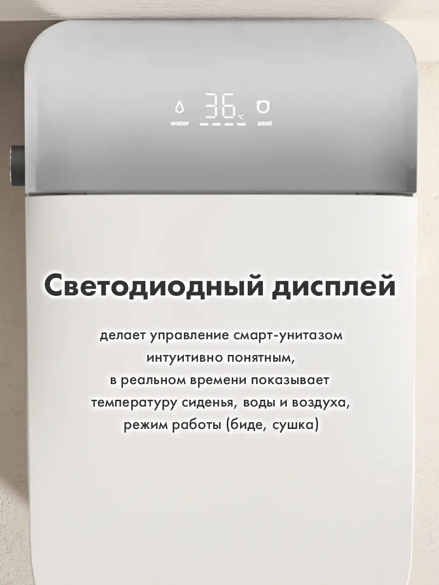 Смарт унитаз HAITEC HT-EST418E автоматизированный с встроенным бачком Смарт унитаз HAITEC HT-EST418E автоматизированный с встроенным бачком
