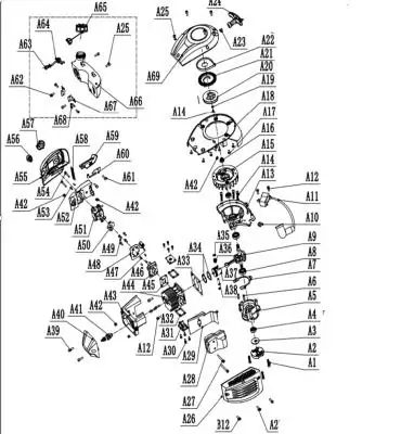 Запчасть Кусторез Крепежныезаглушки M5 стальной HT-SB85PROFI-B26
