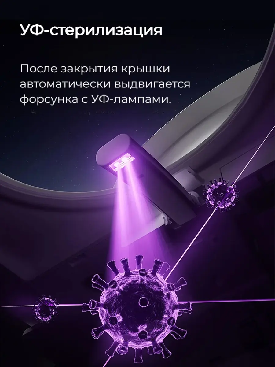 Смарт унитаз HAITEC HT-ESTE5E автоматизированный с встроенным бачком